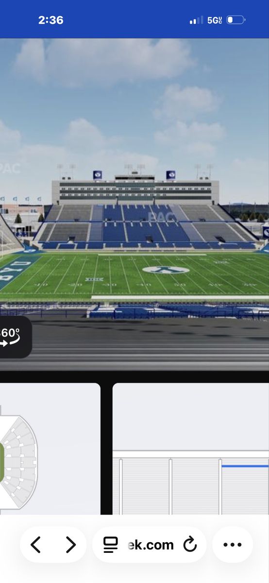1 or 3 Prime Sideline Season BYU Football Tickets (Includes rented Stadium Chairs)