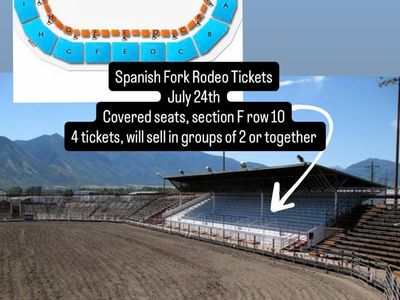 July 24 Spanish fork rodeo tickets (2) - covered seats