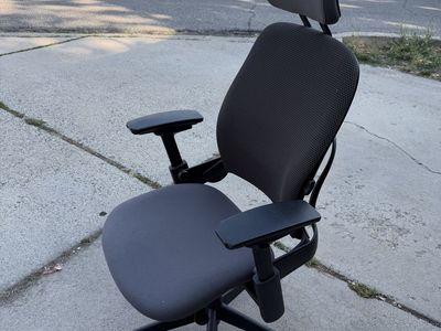 Steelcase Leap V2 Ergonomic Office Chair with Headrest - Black