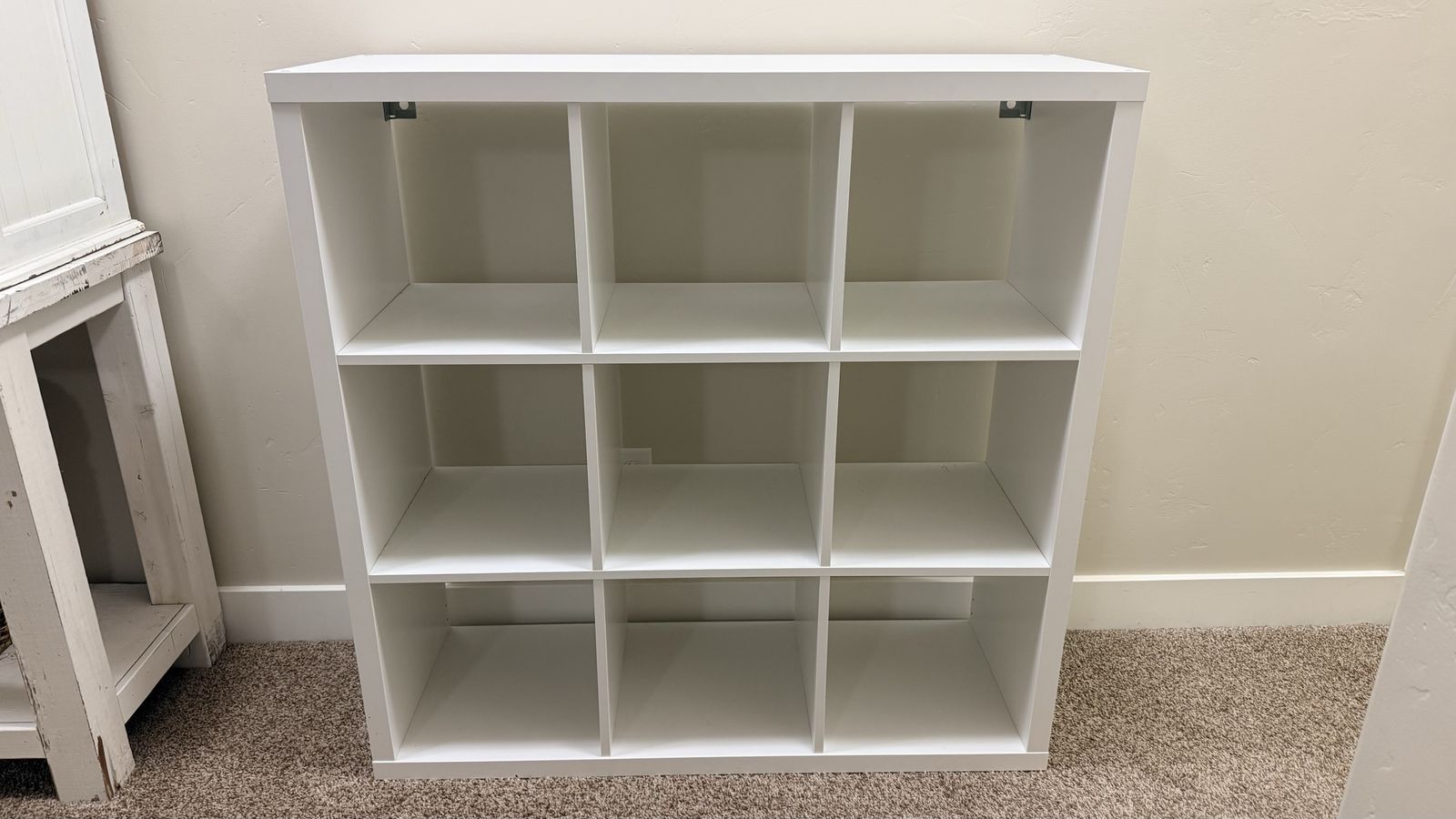 IKEA nine cube shelving system