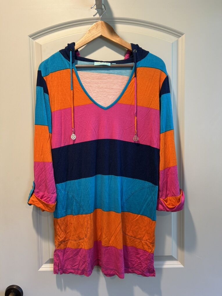 Beach Candy Multicolored Hooded Cover-Up