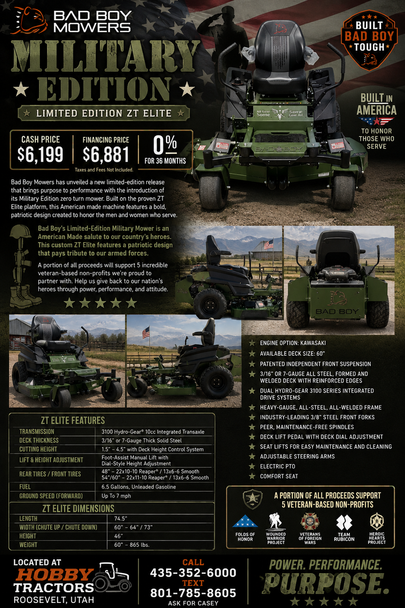 LIMITED EDITION BAD BOY MILITARY EDITION ZT ELITE