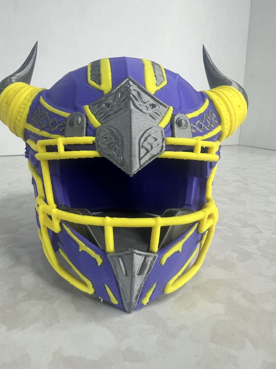 Update your fan cave! Custom mini Viking Football Helmet