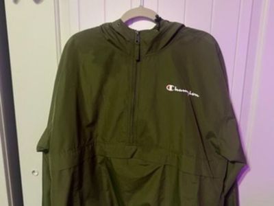 Champion Olive Green Anorak Windbreaker Jacket XL