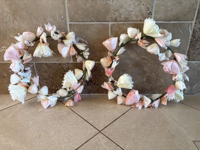 New Wreath w/ Paper Flowers - 2 available
