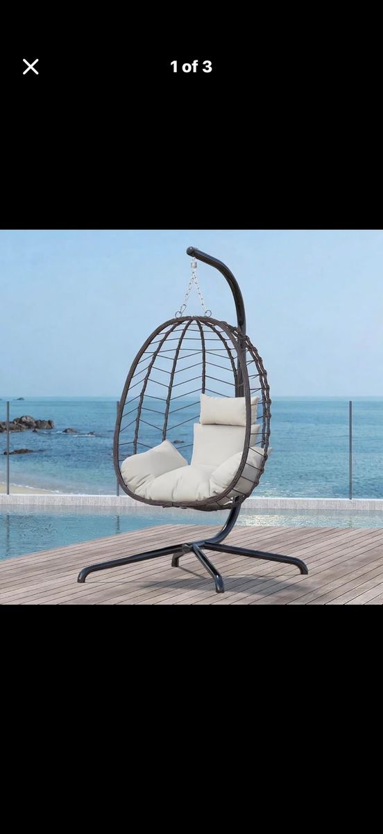 Lex Craft Outdoor Hanging Swing Egg Chair.