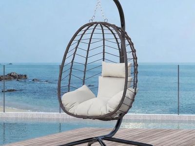 Lex Craft Outdoor Hanging Swing Egg Chair.