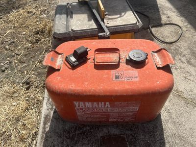 Vintage Yamaha outboard gas can.