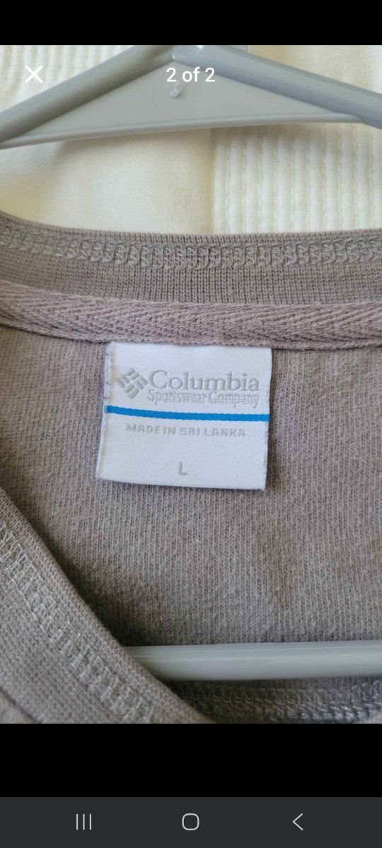 Men's Columbia Long Sleeved thermal shirt