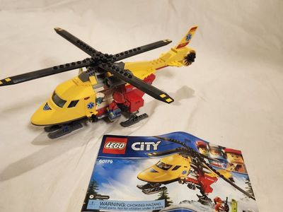 LEGO City 60179 Ambulance Helicopter – 100% Complete w/ Instructions