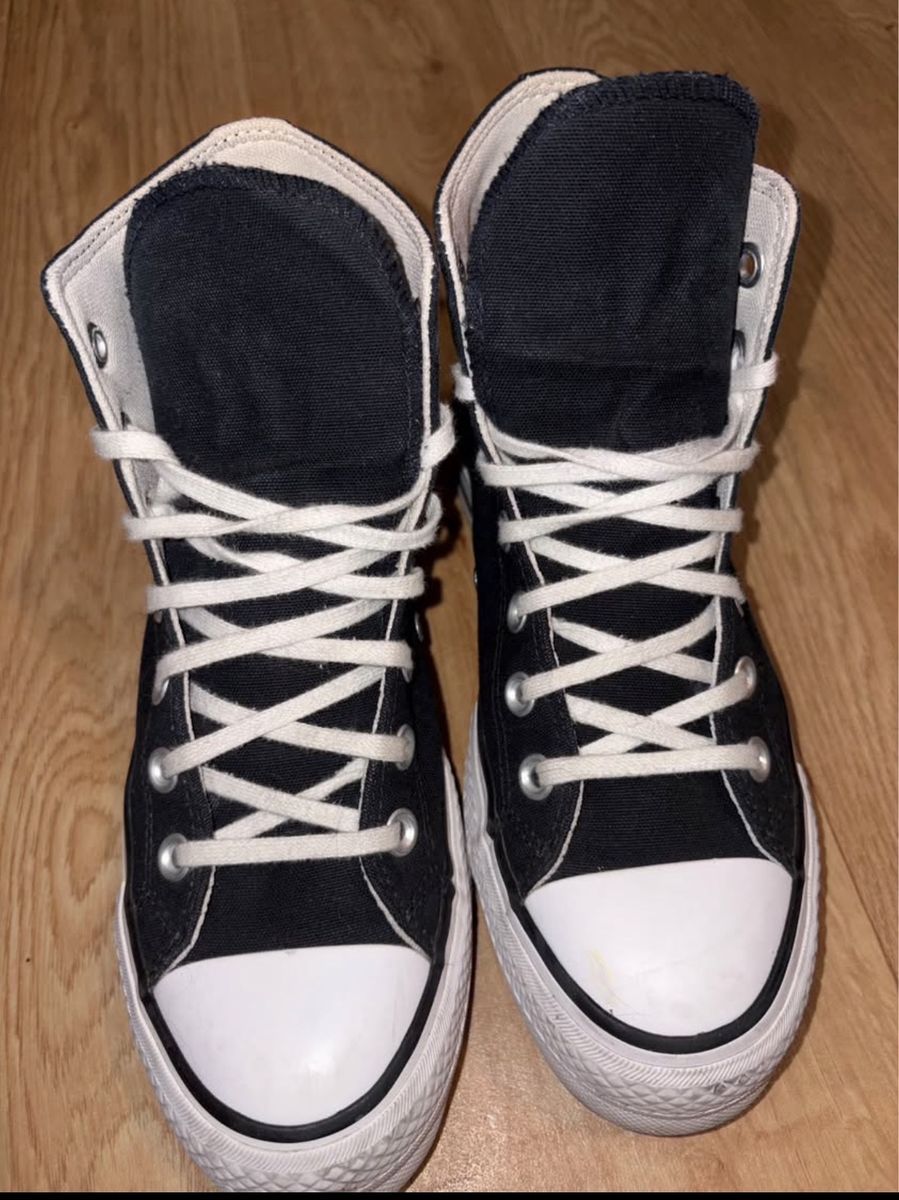 Converse Chuck Taylor All Star High Top Black Canvas Sneakers Women Size 6.5