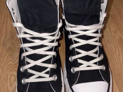 Converse Chuck Taylor All Star High Top Black Canvas Sneakers Women Size 6.5