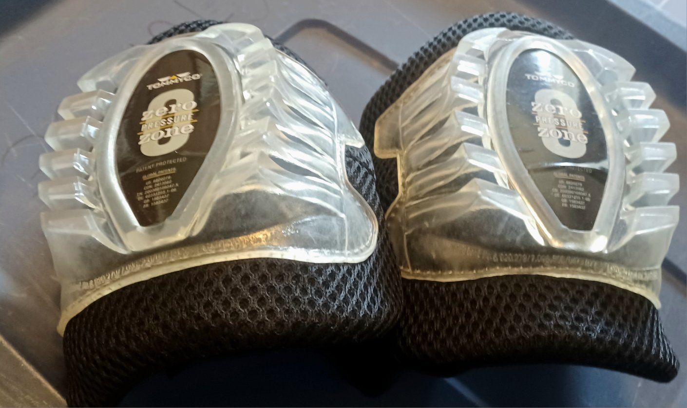 TOMMYCO Zero Pressure Zone Kneepads - Black Mesh, Clear Gel - Patent Protected, Ergonomic Design