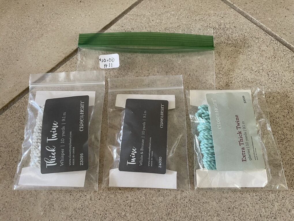 3 New Close To My Heart Packages Of Twine