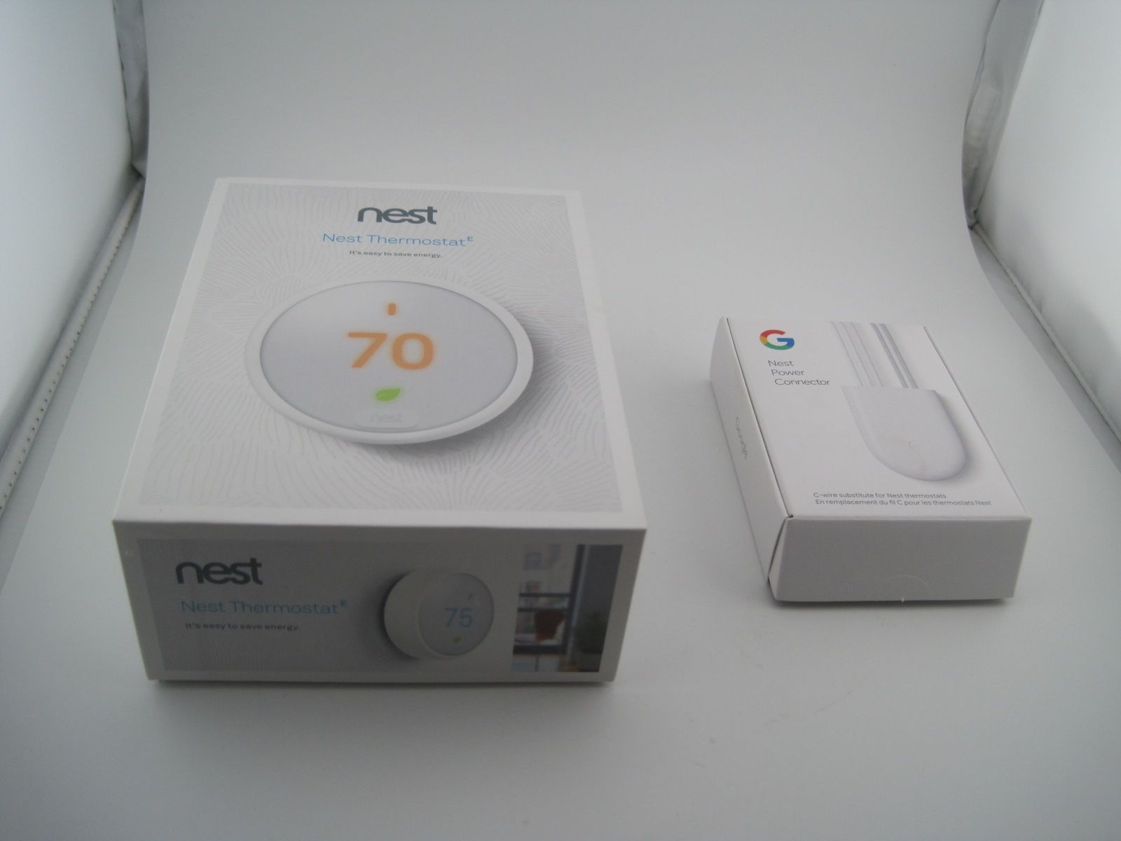 Google Nest Thermostat E Pro Edition (T4000ES, A0063) & Power Connector (GVNZ4)