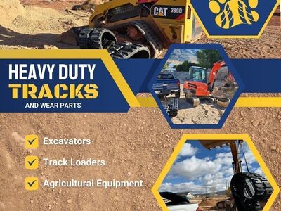 Tracks for Excavator, Mini Excavator, Backhoe- Bucket Teeth, Buckets. Cat, Kubota, Bobcat, John Deere, Komatsu, Sany, Kobelco