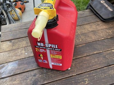 No-Spill Gas Can