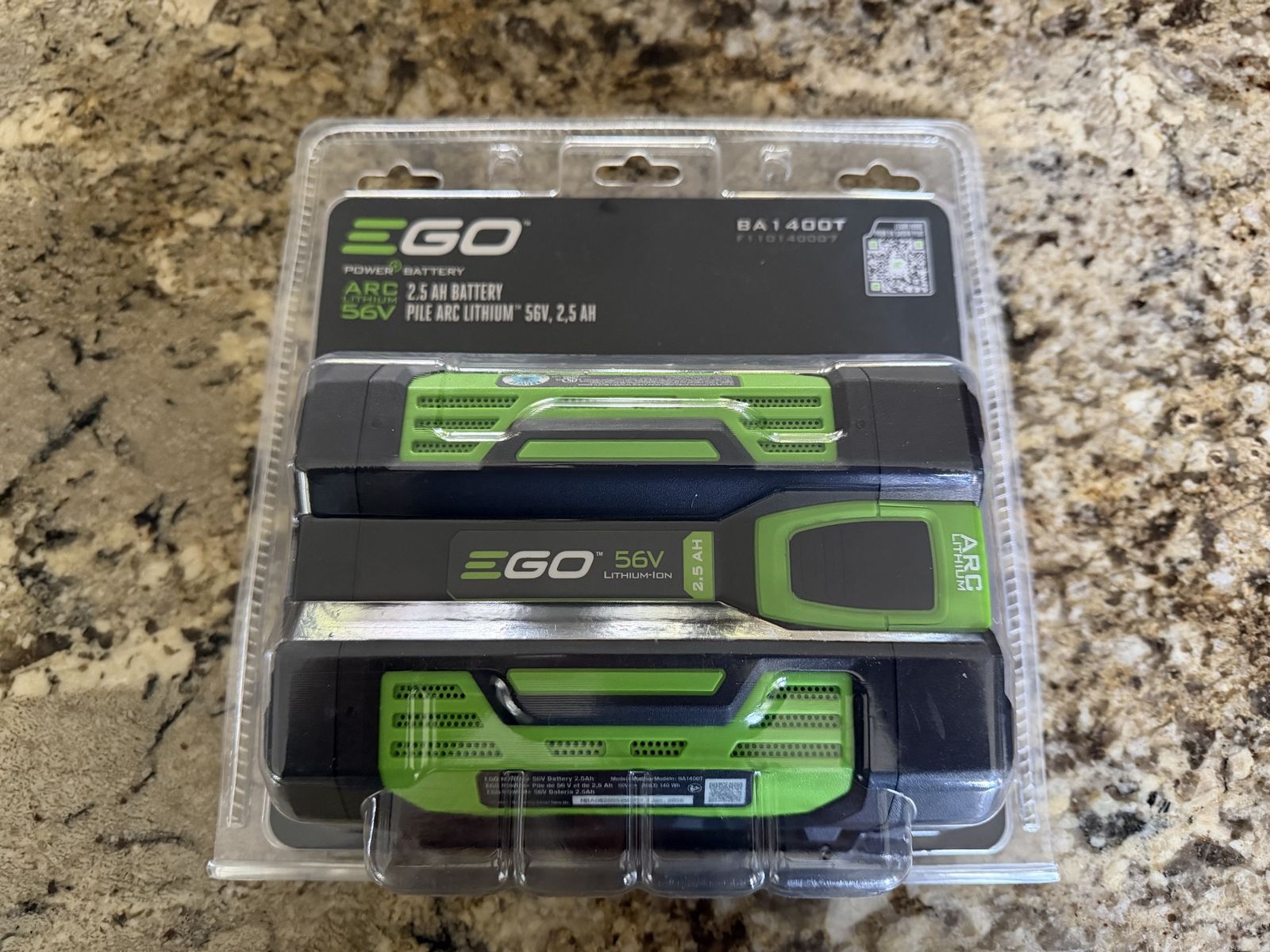 EGO 2.5 AH 56V Battery - New