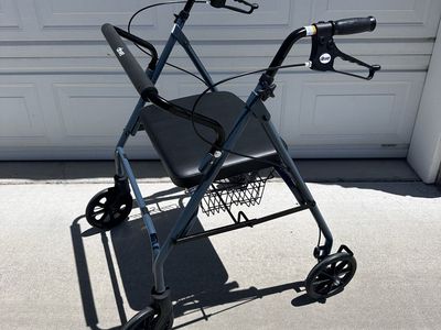 Drive Medical Rollator Walker with Seat and Storage Basket
