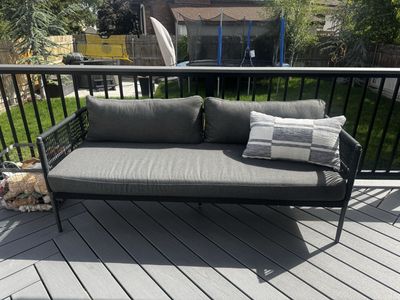 Two like new world market outdoor couches