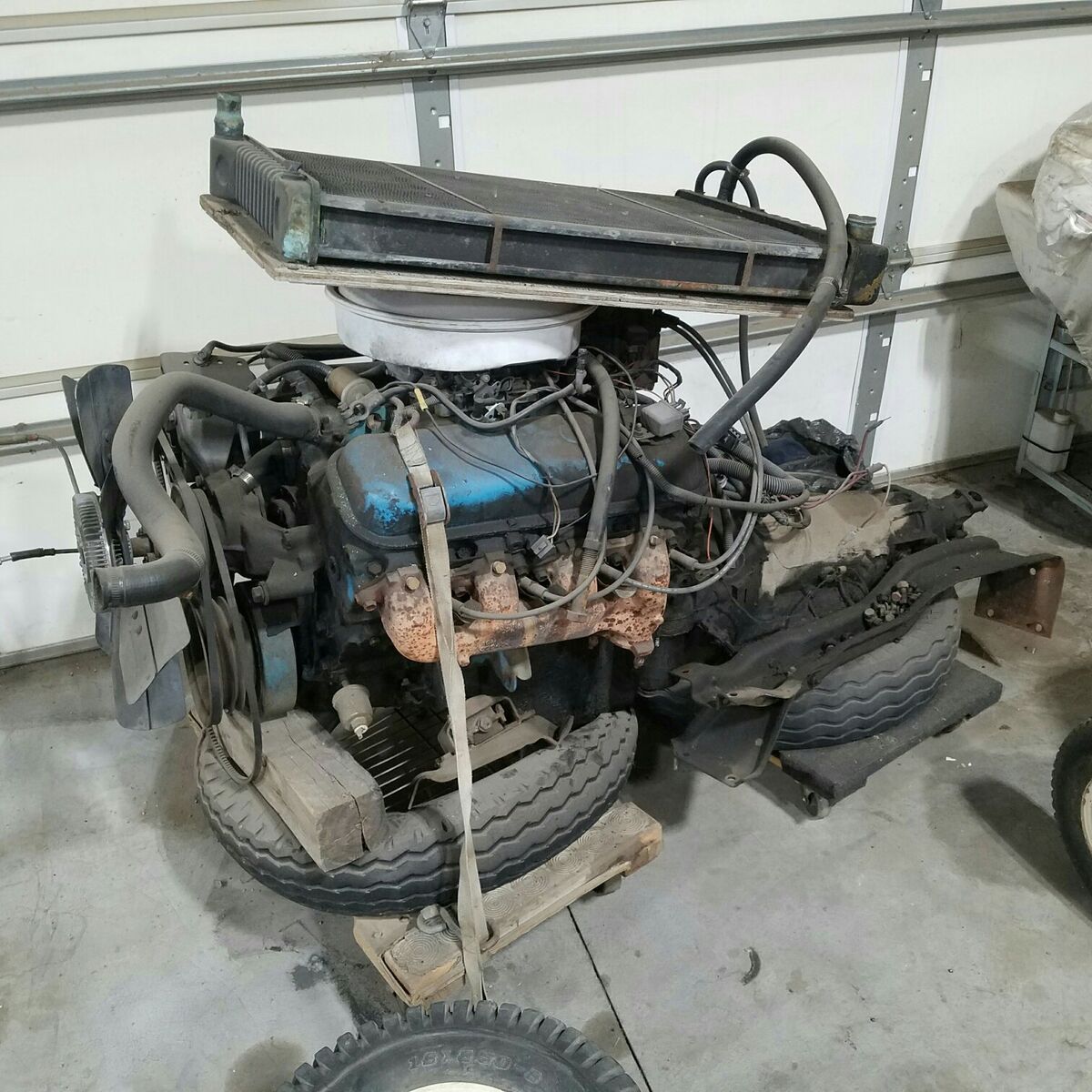 Complete Chevy 454 and auto transmission (running)