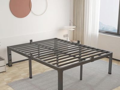 Metal Platform Bed Frame (Full Size, No Box Spring Needed)