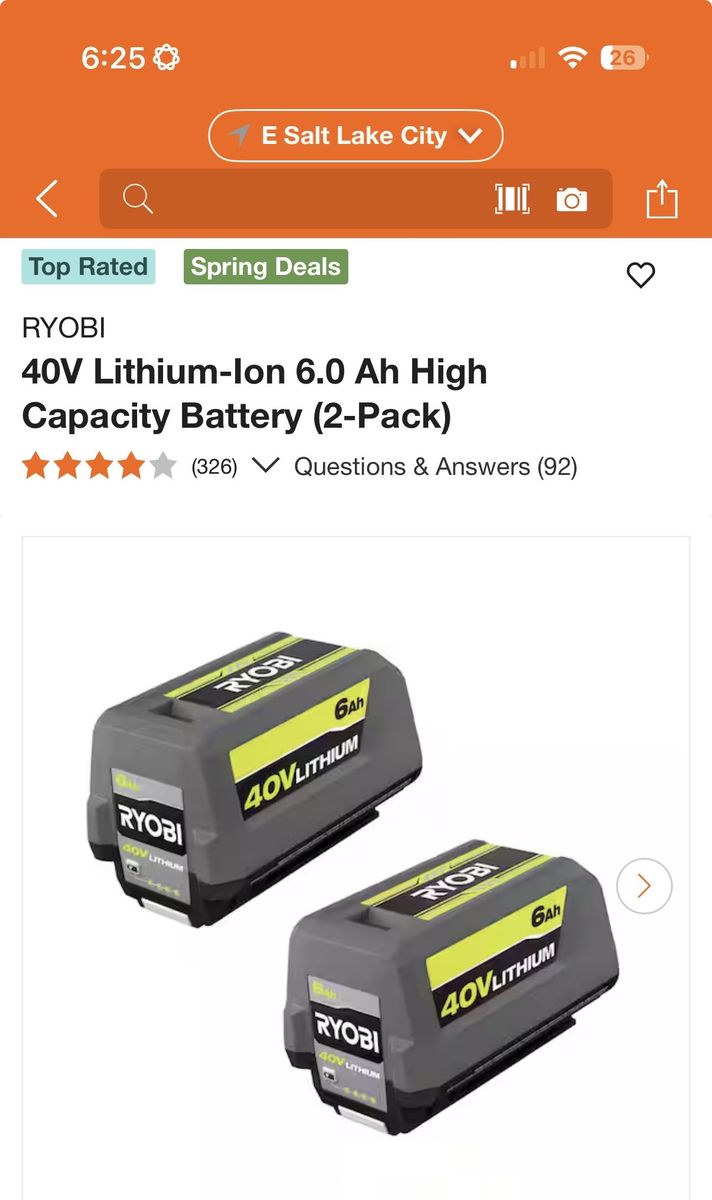 Brand New Ryobi 40v 6ah batteries with Charger