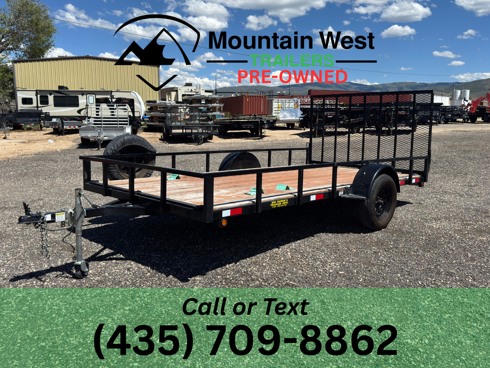 2022 Big Bubba 7X14 Single Axle Utility