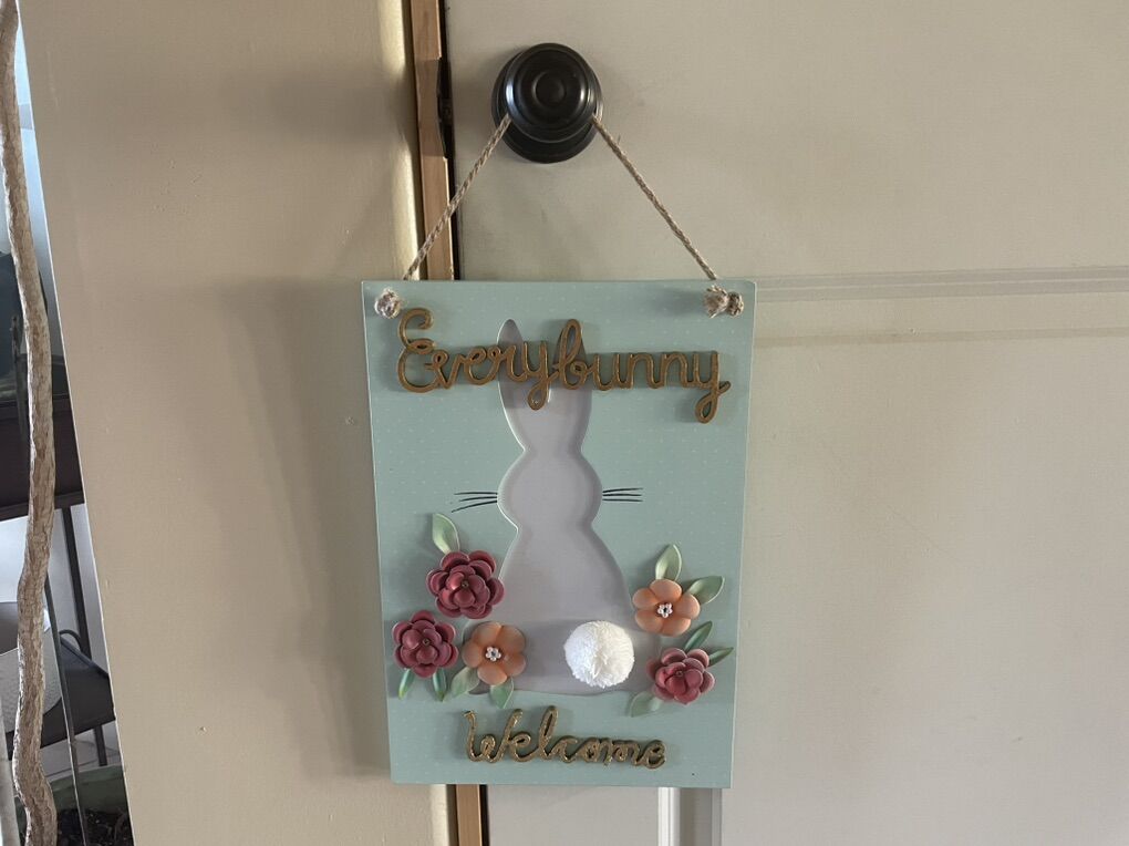 Everybunny Welcome Hanging Sign