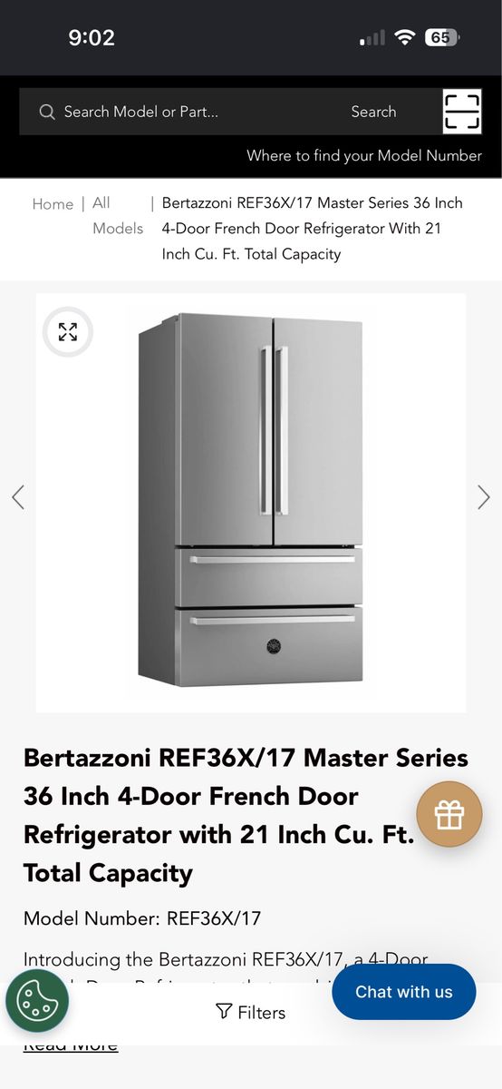 Bertazzoni French Door Refrigerator