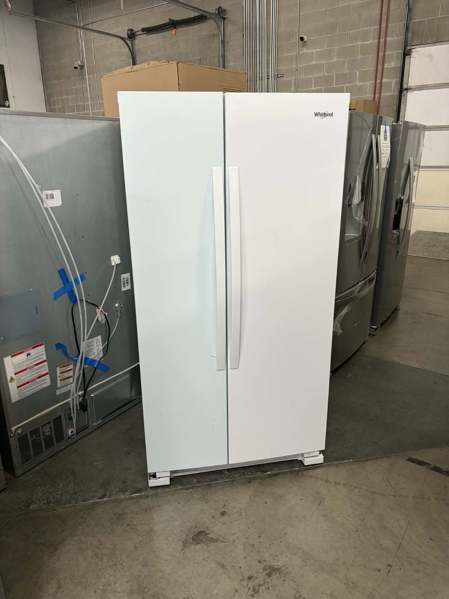 NEW WHIRLPOOL 25 C FT WHITE SIDE BY SIDE