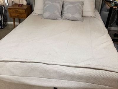 Queen size bed frame with storage