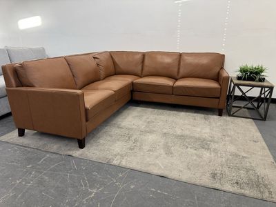 COSTCO WEST PARK LEATHER SECTIONAL SOFA COUCH