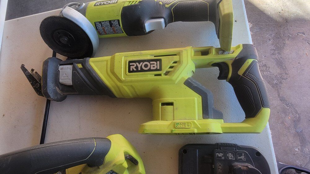 Milwaukee and Ryobi Tool set.