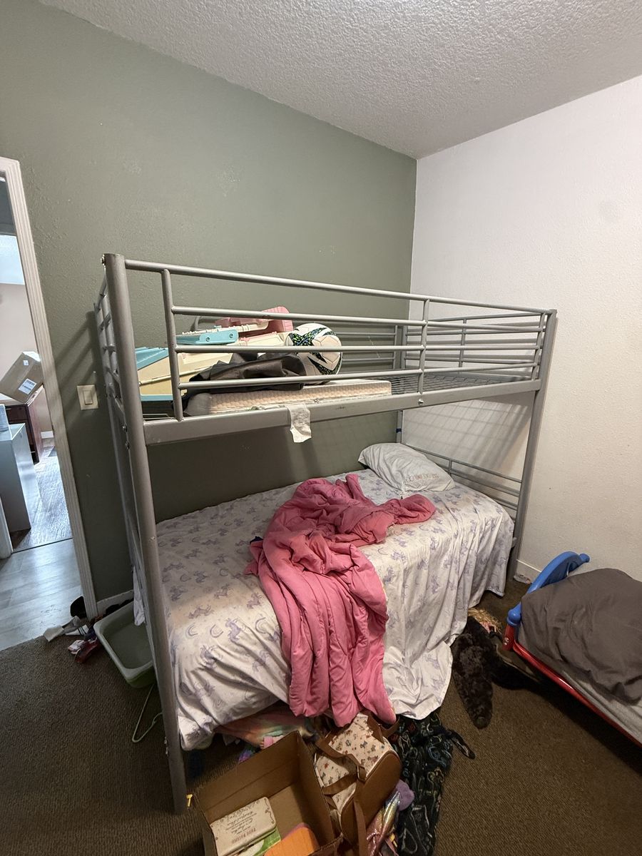 Metal twin over twin bunk bed