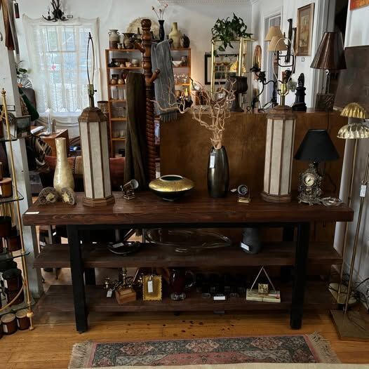 Reclaimed Wood Media Console Shelf