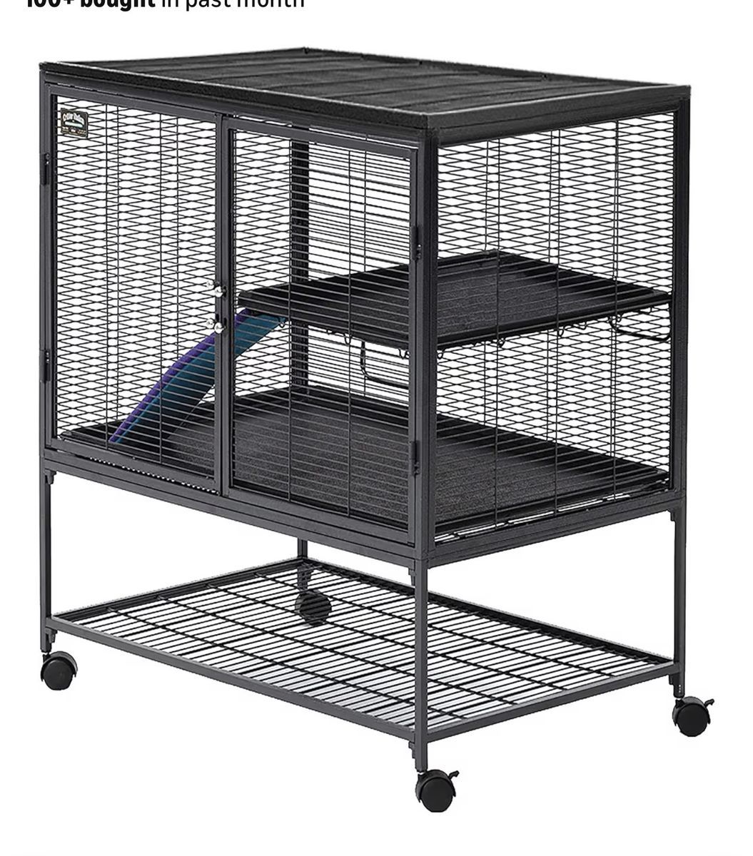 Critter Nation by MidWest Homes for Pets Single Unit Small Animal Cage, Habitat for Rats, Chinchillas, Ferrets, Sugar Gliders