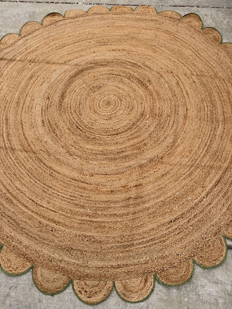 New 8x8 Round Jute Area Rug