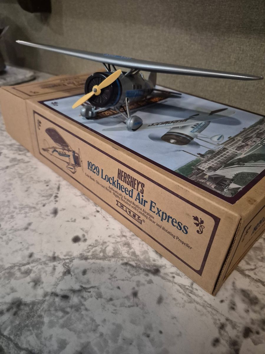 Vintage ERTL Hershey's 100th Anniversary 1929 Lockheed Air Express Diecast Bank