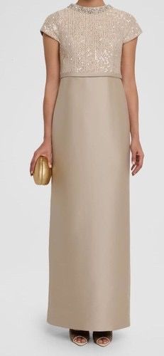 Sachin & Babi Dune/Pewter Sequined & Embellished Formal Gown Size 6 NWT