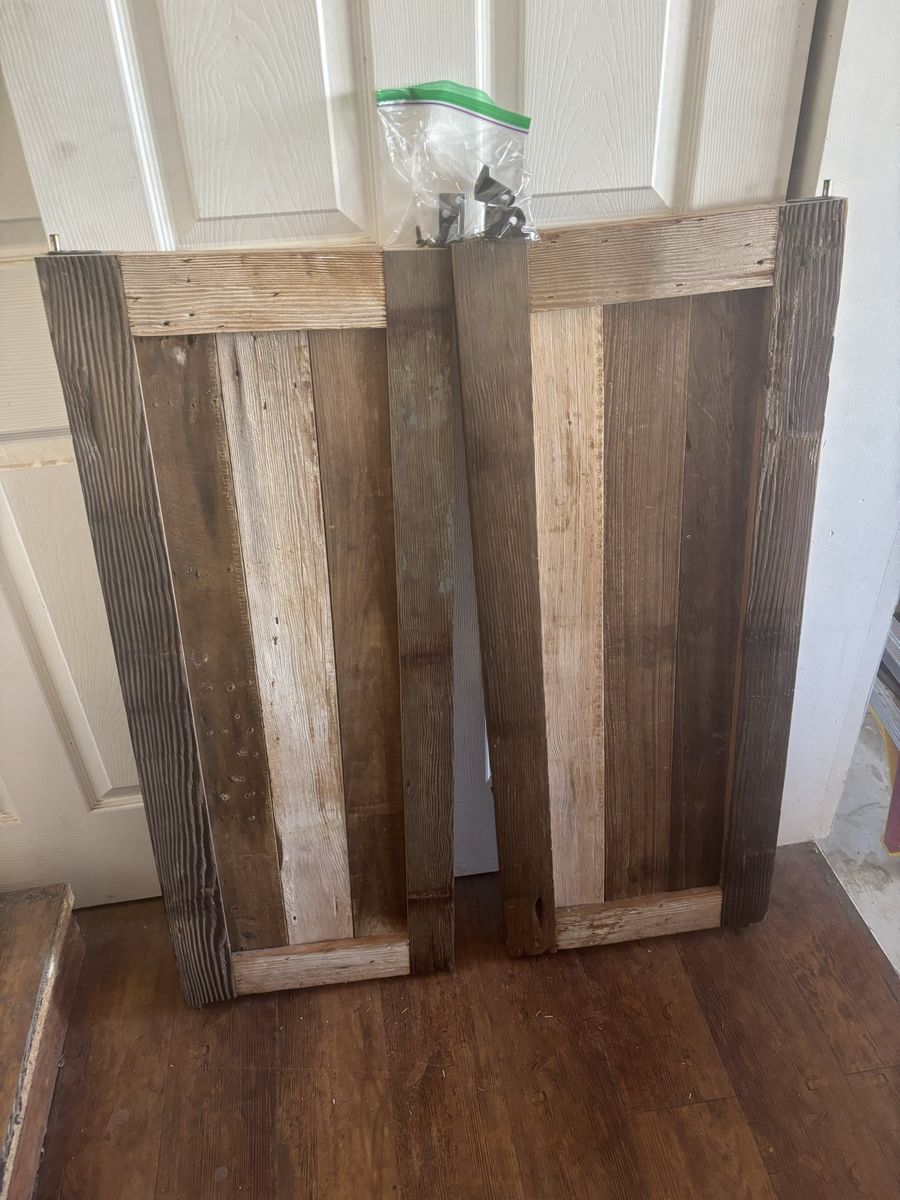 Reclaimed Wood Cafe Doors - Rustic Style with Hardware Included