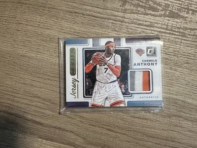 Carmelo Anthony jersey card numbered 3/10