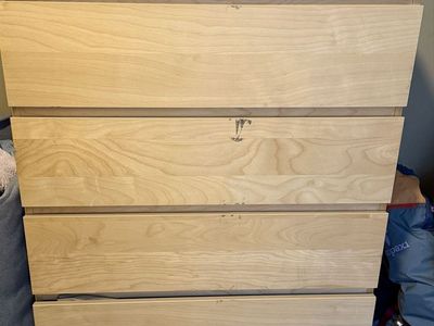 4-Drawer Dresser - Light Wood Finish