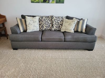 Ashley Furniture Couch. Levon material. Charcoal Gray