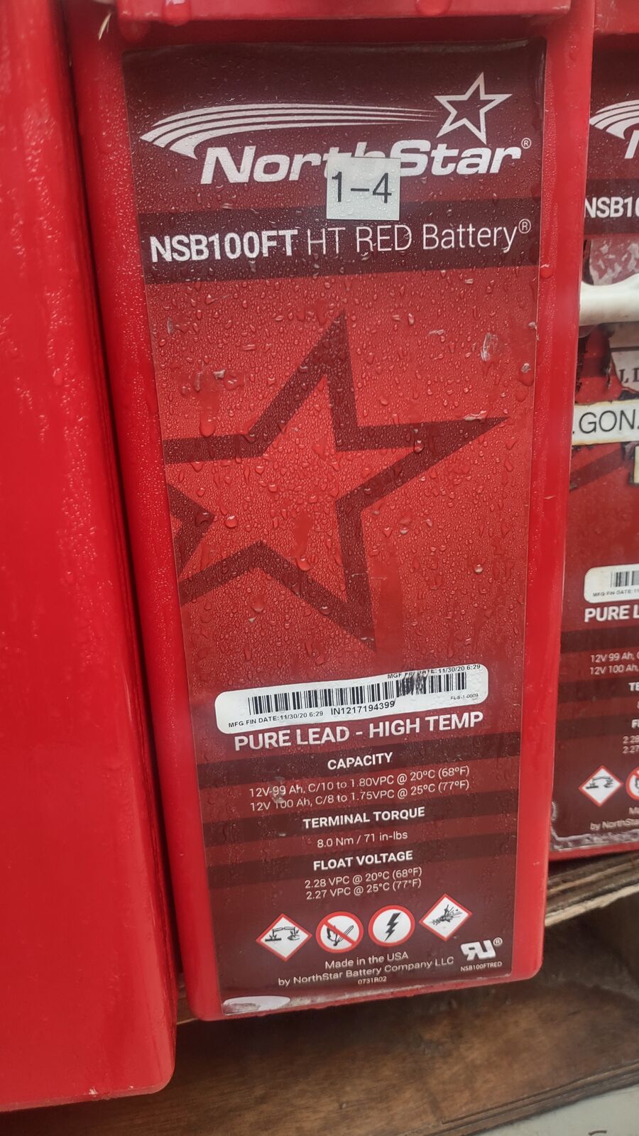 Northstar - High Temp. Red Batteries 12v *(Clearance)