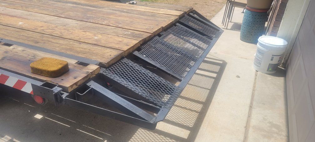 Dual Axle Flatbed Utility Trailer with Wood Deck $1950