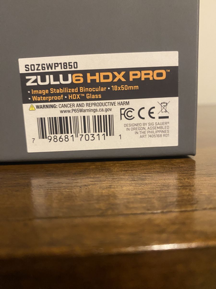 Sig Zulu 6 18x50 pro stabilized binoculars