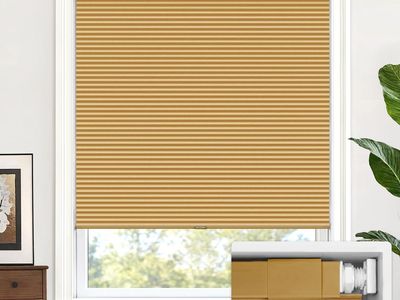 New 30'' W x 64'' H LazBlinds Cordless Cellular Shades, No Tools No Drill Blackout