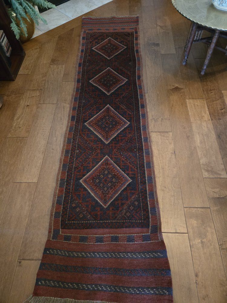 Turkish hand knotted 8 feet runner