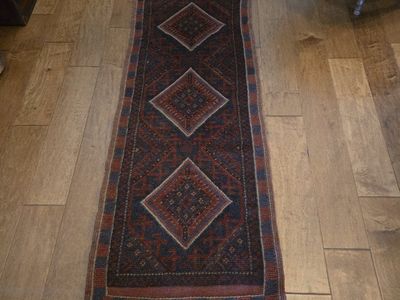 Turkish hand knotted 8 feet runner